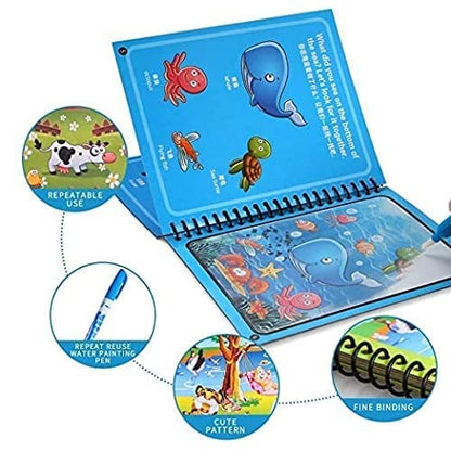 Magic Practice Copybook and 8. 5 inch LCD E-Writer Electronic Writing Pad and water magic book combo
