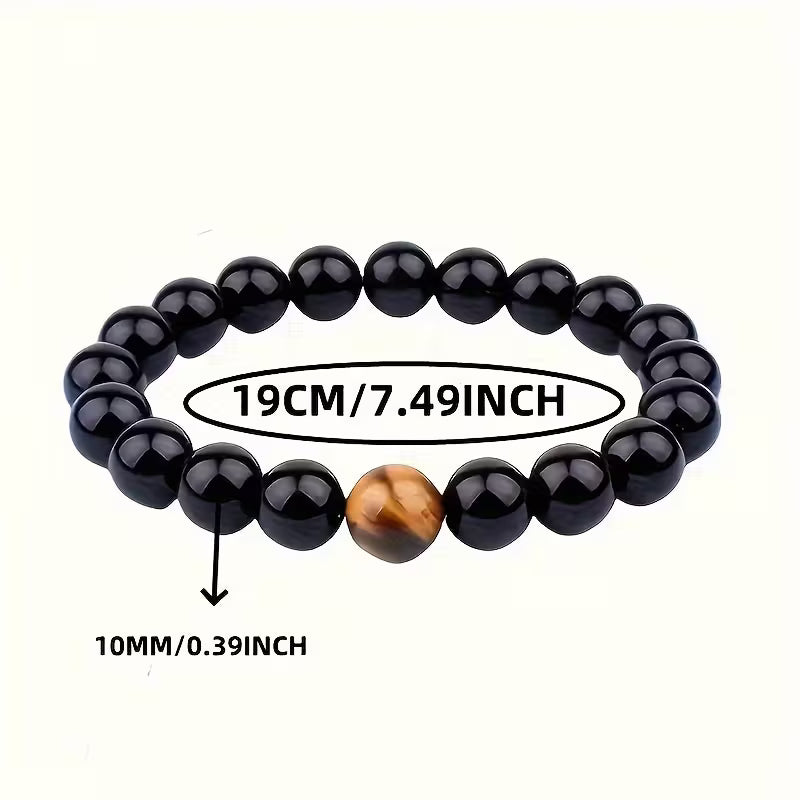 Tiger'S Eye Beads Bracelet