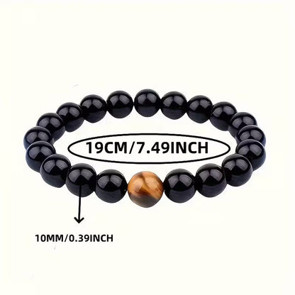 Tiger'S Eye Beads Bracelet
