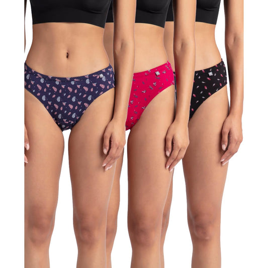 3 Pcs 100% Pure cotton washable sticker brief panty