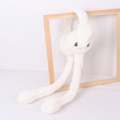 Bunny Cap with Moving Ears | Winter Ear Muffs for Kids & Girls