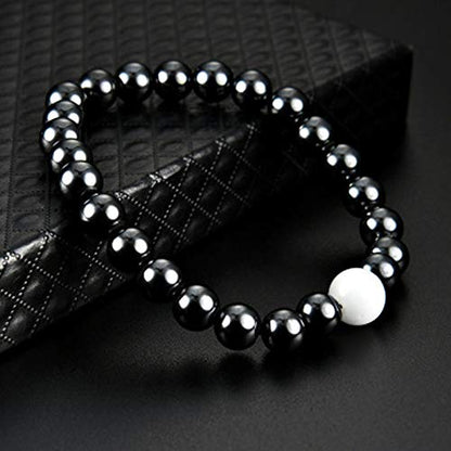 Weight Loss Round Black Stone Magnetic Therapy Bracelet Health Care