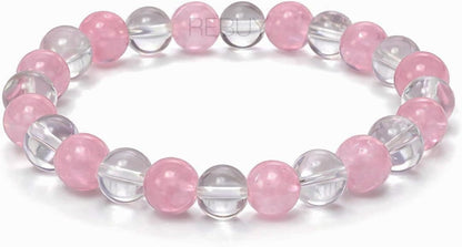 Rose Quartz Bracelet Clear Quartz Natural Healing Gemstone Bracelet for Men & Women