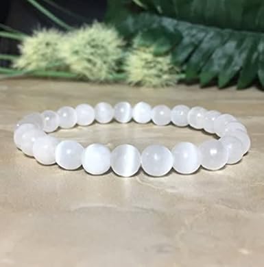 Selenite Bracelet Reiki Healing Crystal Beads Bracelets