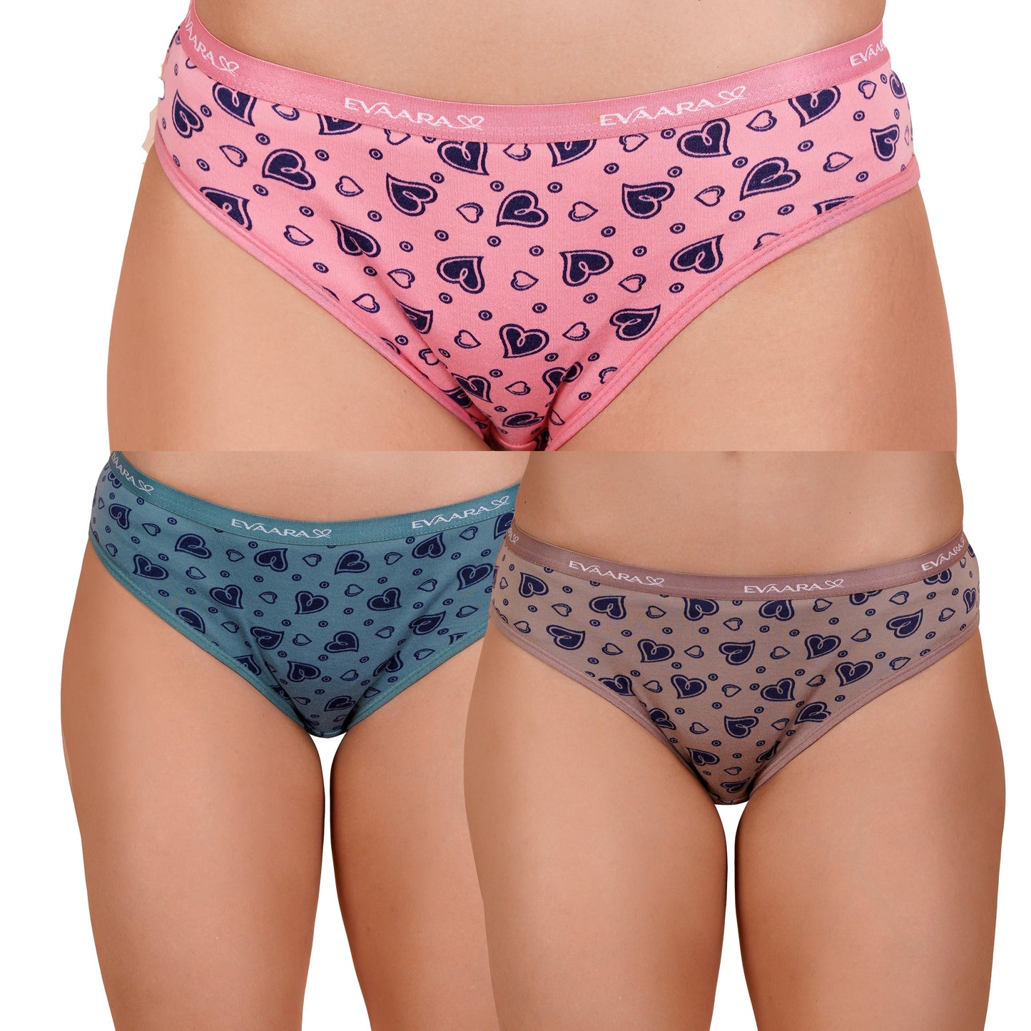 2 Pcs extra soft heart brief panty