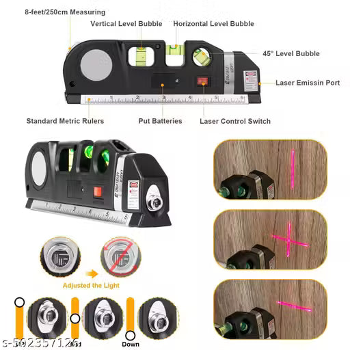Laser Level Line Tool, Multipurpose Laser Level Kit Standard Cross Line